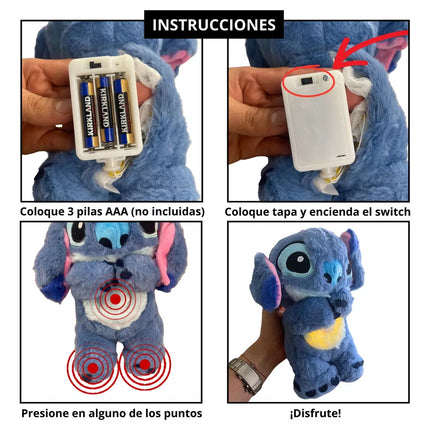 Peluche Stitch Respirador para Bebes y Adultos para Ansiedad Dormir