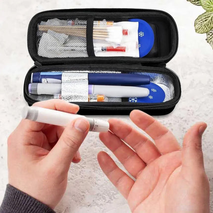 Estuche Transporte Insulina Con Termómetro Medicamento Frio