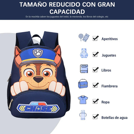 Mochila Escolar Pawpatrol Chase Skye Kinder Preescolar Niños
