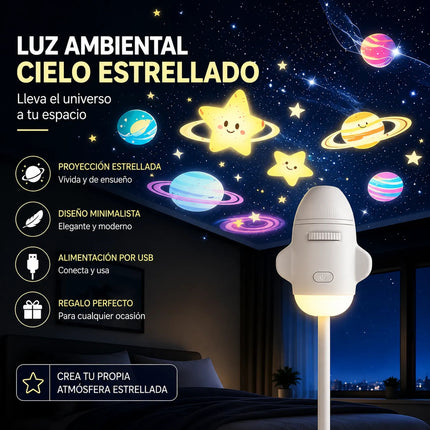 Proyector Galaxia Lampara Espacio 12 Discos Intercambiables
