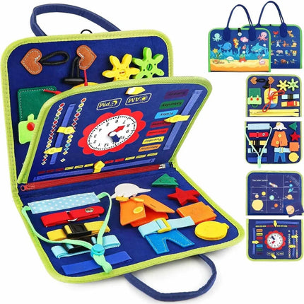 Tablero Sensorial Montessori 25 En 1 Juguete Educativo Bebe