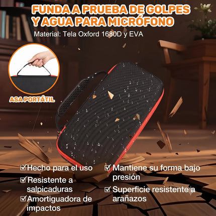 Estuche Eva Rigido Compatible Con Microfono Inalambrico Jbl