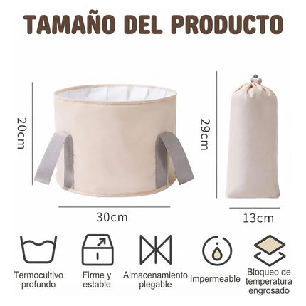 Bañera Plegable Portatil Para Remojo De Pies Termica Pvc
