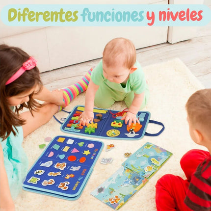 Tablero Sensorial Montessori 25 En 1 Juguete Educativo Bebe