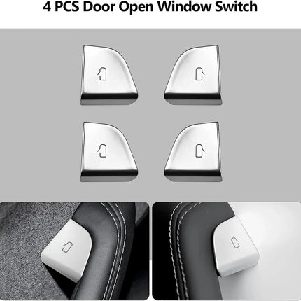 4 Protectores Botón Puerta Tesla Model Y Juniper 2025-2026