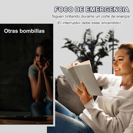 Foco Led Emergencia Portatil Inteligente Bateria Con Gancho