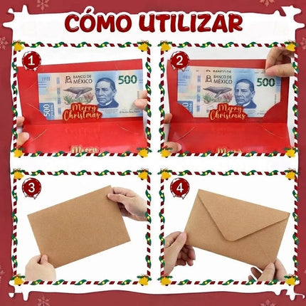 6 Sobres Dinero Navidad Tarjetas Plegables Regalo Efectivo