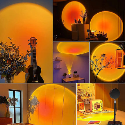 Proyector Lampara Sunset Atardecer Led Usb Cuarto Habitacion