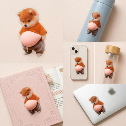 Pegatina 3d Shiba Inu Tope Puerta Decoracion Muebles Celular