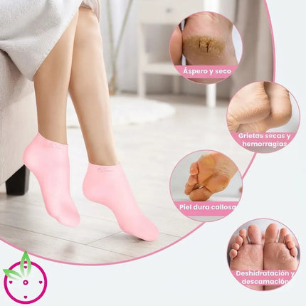 Calcetines De Silicona Hidratacion Para Pies Seco Agrietados