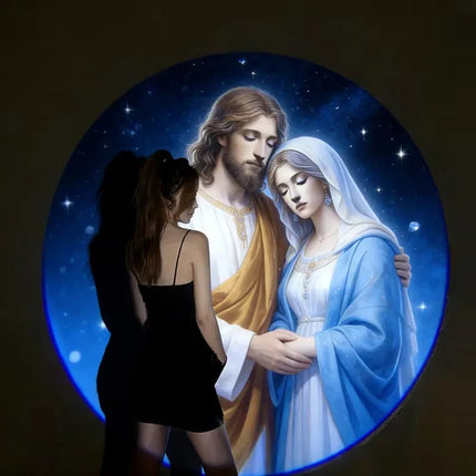 Proyector Led Espiritual Dios Santos Lampara Usb 16 Discos