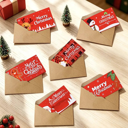 6 Sobres Dinero Navidad Tarjetas Plegables Regalo Efectivo