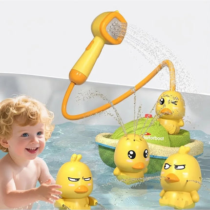 Juguete Baño Bebé Patito Amarillo Ducha Rociador Agua Tina