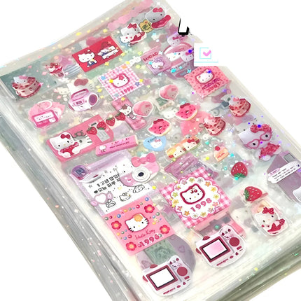 5 Hojas Calcomanías Stickers Hello Kitty Anime Kawaii Sanrio