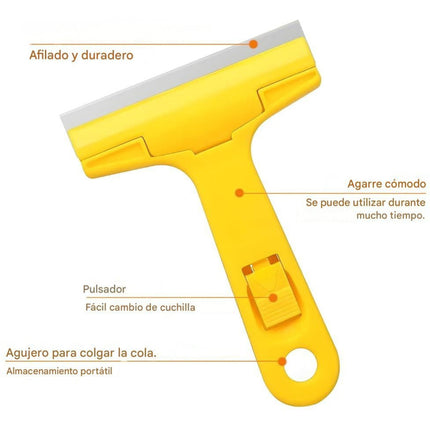Raspador Espátula De Mano Vidrio Ventanas 10 Cuchillas Diy