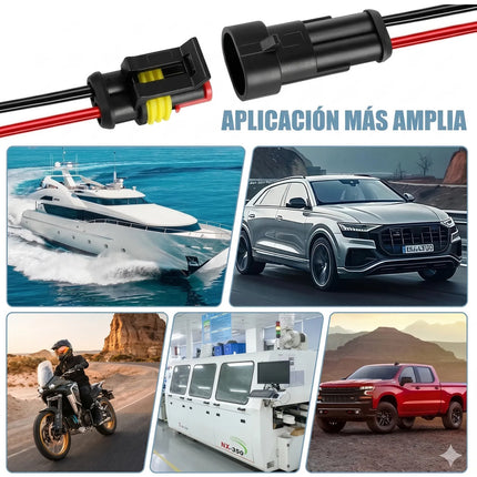 Kit 5 Conectores Electricos Impermeables Automotriz 2 Vias
