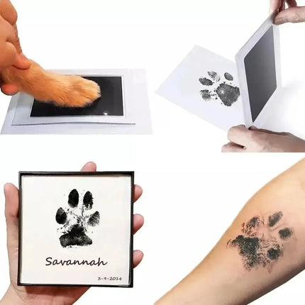 Kit Tinta Huella Pie Mano Bebe Mascotas Patita Perros Gatos