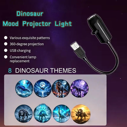 Proyector Dinosaurios Lampara Led Ambiental Cuarto+8 Discos