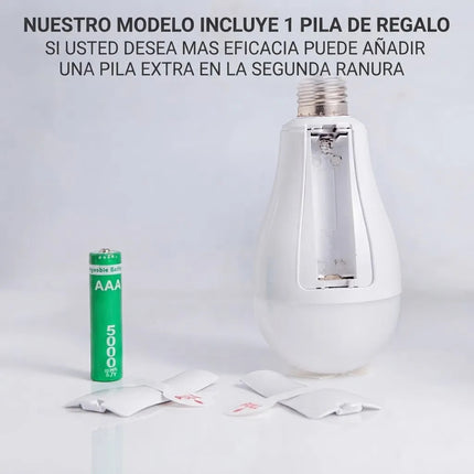Foco Led Emergencia Portatil Inteligente Bateria Con Gancho