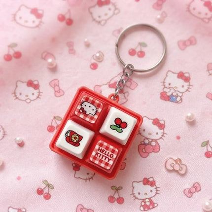 Llavero Fidget Teclado Mecanico Hello Kitty Luz Led Sonido