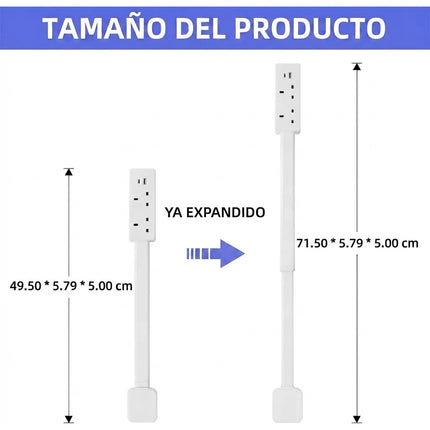 Multicontacto Extensible De Pared Giratorio Con Usb Tipo C