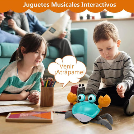Juguete Cangrejo Interactivo Con Sensor Escape Bebe Gateo