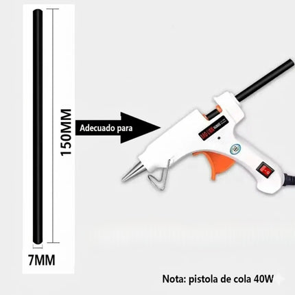 10 Barras Para Pistola De Silicona Pegamento Negro Caliente