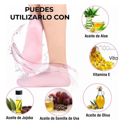 Calcetines De Silicona Hidratacion Para Pies Seco Agrietados
