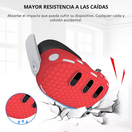 Kit 7 Pzs Funda Grip de Silicon Protector Para Meta Quest 3