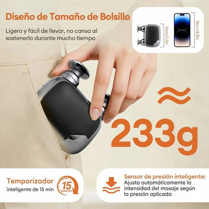 Pistola Masaje Doble Cabezal Portatil Fascia Dolor Cuerpo