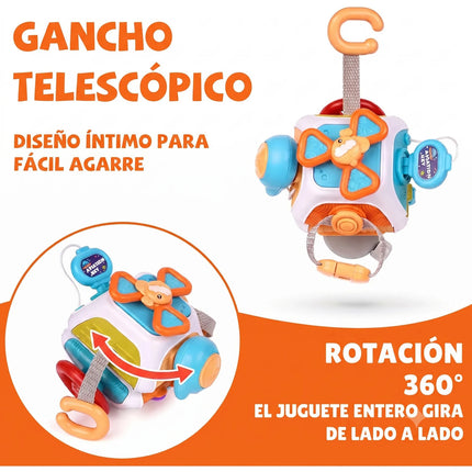 Cubo Sensorial Montessori Juguete Didáctico De Bebé 10 En 1