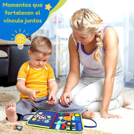 Tablero Sensorial Montessori 25 En 1 Juguete Educativo Bebe