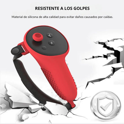 Kit 7 Pzs Funda Grip Silicon Protector Para Meta Quest 3