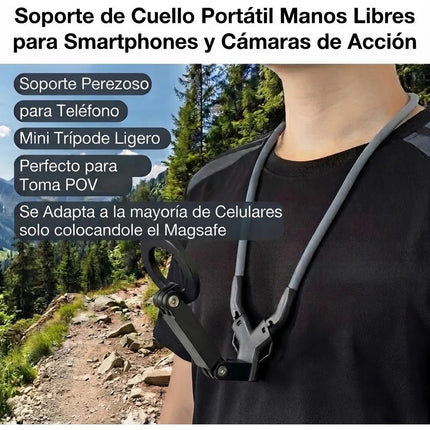 Soporte Magnetico Cuello Magsafe Tripode Celular Camara Pov