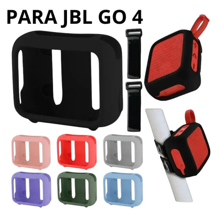 Funda Silicona Para Bocina Jbl Go4 Correa Sujeción Bicicleta
