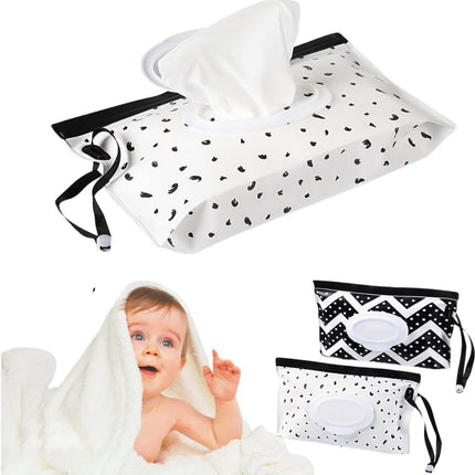 Kit De 2 Porta Toallitas Dispensador De Viaje Para Bebés