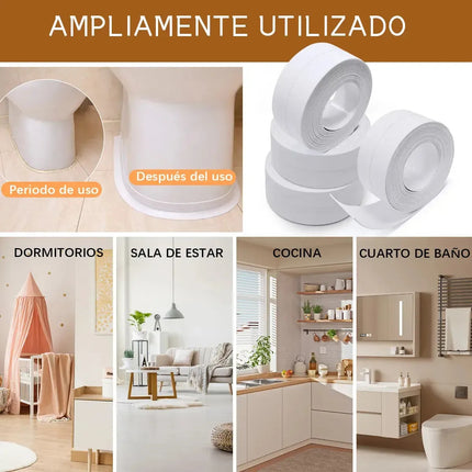 3.2m Tira Cinta Selladora Impermeable Pvc Antihumedad Baño