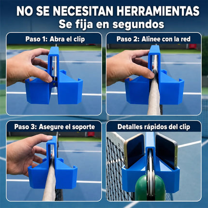 Soporte Doble Para Celular Red De Tenis Pádel Y Pickleball