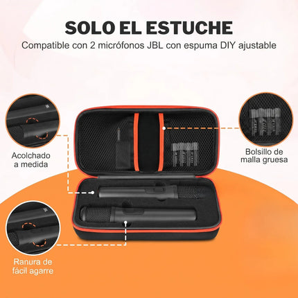 Estuche Eva Rigido Compatible Con Microfono Inalambrico Jbl