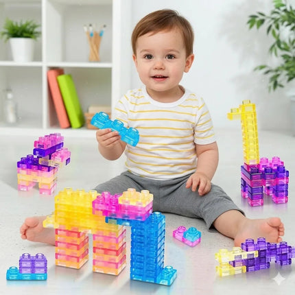 40 Bloques Construcción Suaves Sensoriales Jelly Goma Niños