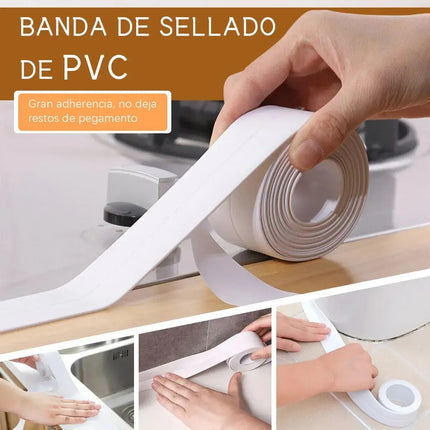 3.2m Tira Cinta Selladora Impermeable Pvc Antihumedad Baño