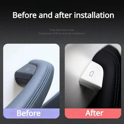 4 Protectores Botón Puerta Tesla Model Y Juniper 2025-2026