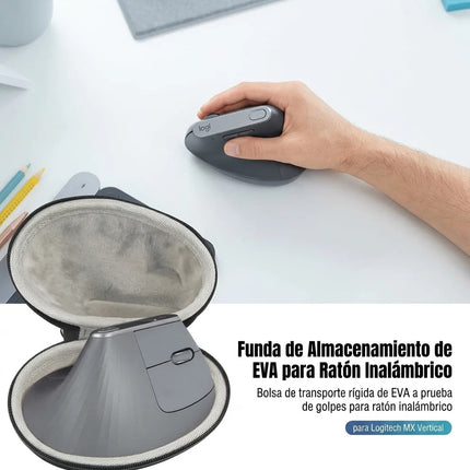 Estuche Rígido Eva Para Mouse Logitech Mx Vertical Antigolpe