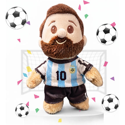 Peluche Messi Futbol Argentina Regalo Coleccionable 18x14 Cm