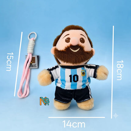 Peluche Messi Futbol Argentina Regalo Coleccionable 18x14 Cm