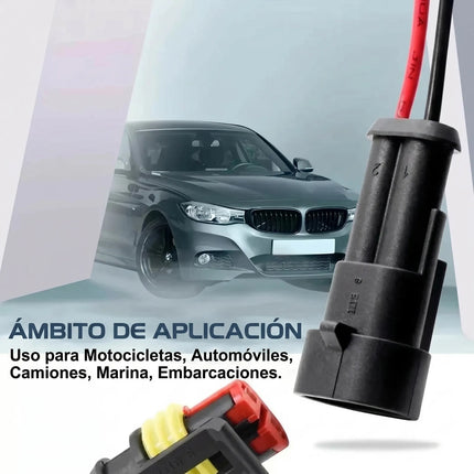 Kit 5 Conectores Electricos Impermeables Automotriz 2 Vias