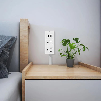 Multicontacto Extensible De Pared Giratorio Con Usb Tipo C