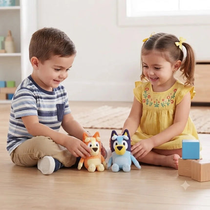 Peluches Bluey & Bingo Perrito Caricatura Muñeco Suave 15cm