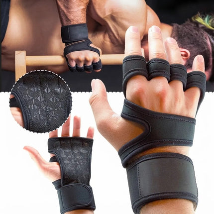 Par Guantes De Entrenamiento Gym Levantamiento Pesas Muñeca