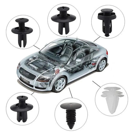 100 Clip Variados Tuerca Tornillo Grapa Automotriz Tablaroca